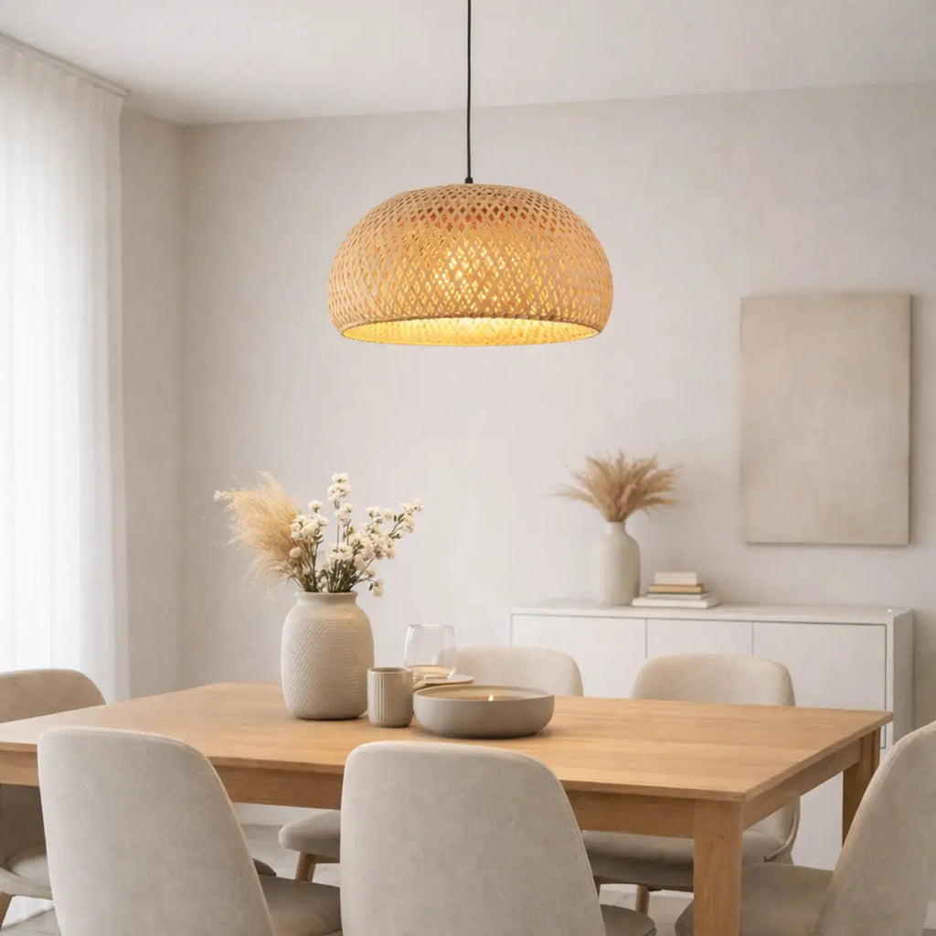 Suspension scandinave en bambou Ø 30 cm | Lumea NORDSIA