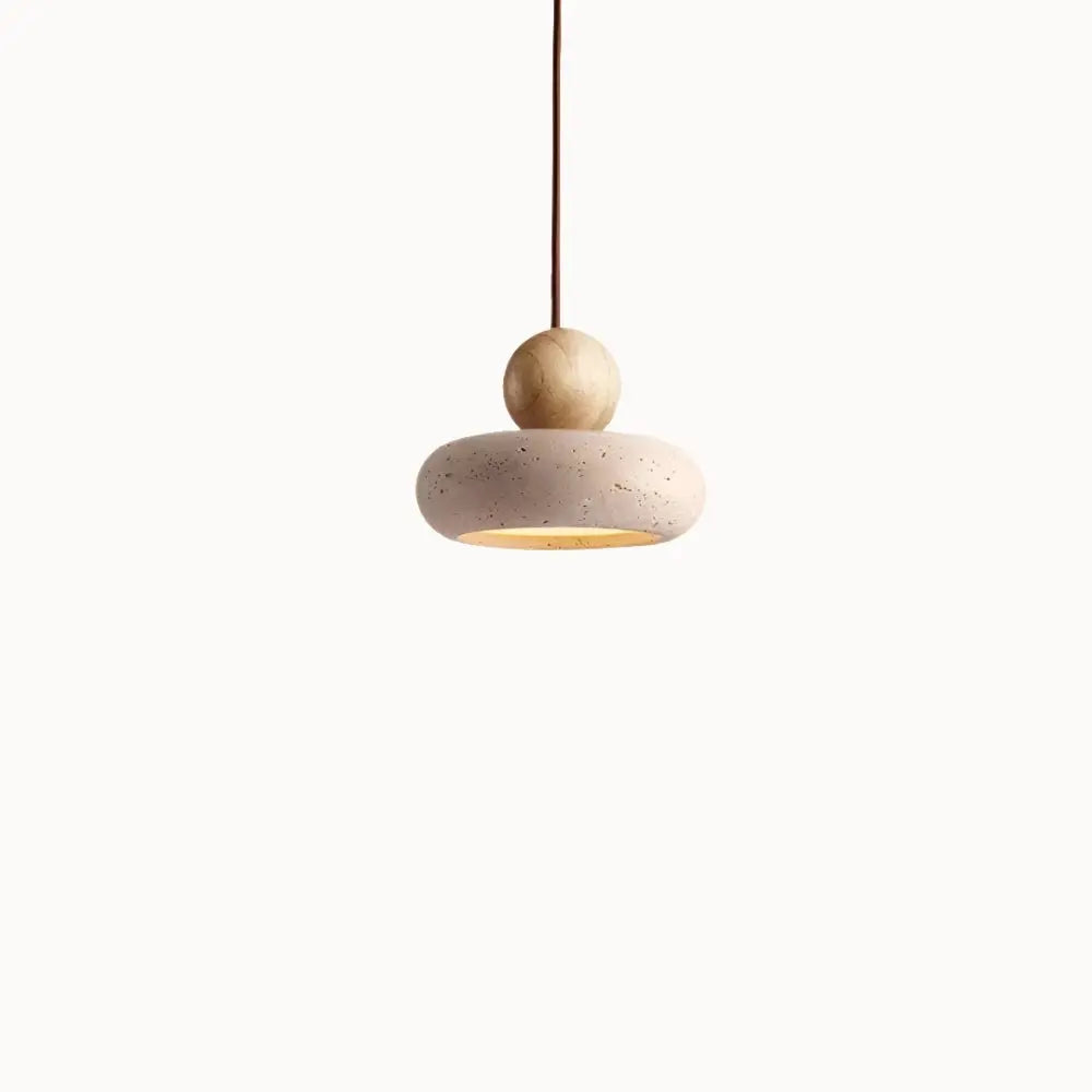 Suspension design minimaliste en travertin & bois | Alva NORDSIA