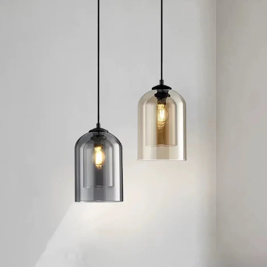 Suspension en verre fumé design épuré Ø 15 cm | Ilma NORDSIA