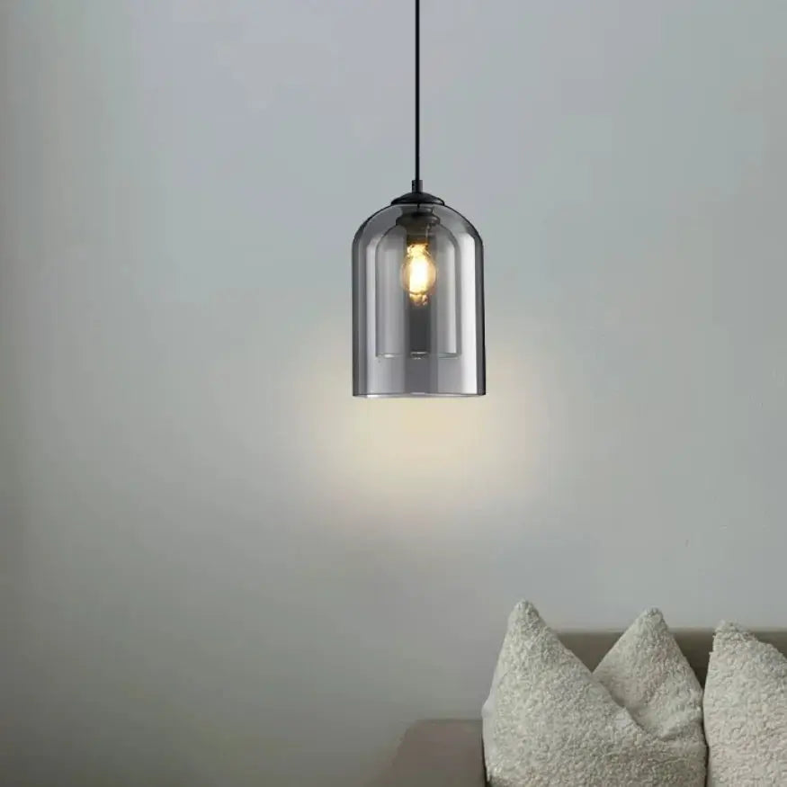 Suspension en verre fumé design épuré Ø 15 cm | Ilma NORDSIA