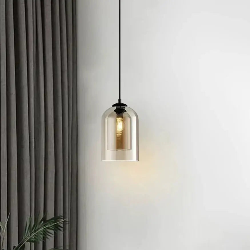 Suspension en verre fumé design épuré Ø 15 cm | Ilma NORDSIA