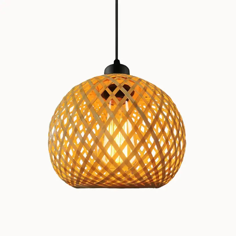 Suspension bambou design sphérique Ø 20 cm | Ronden NORDSIA