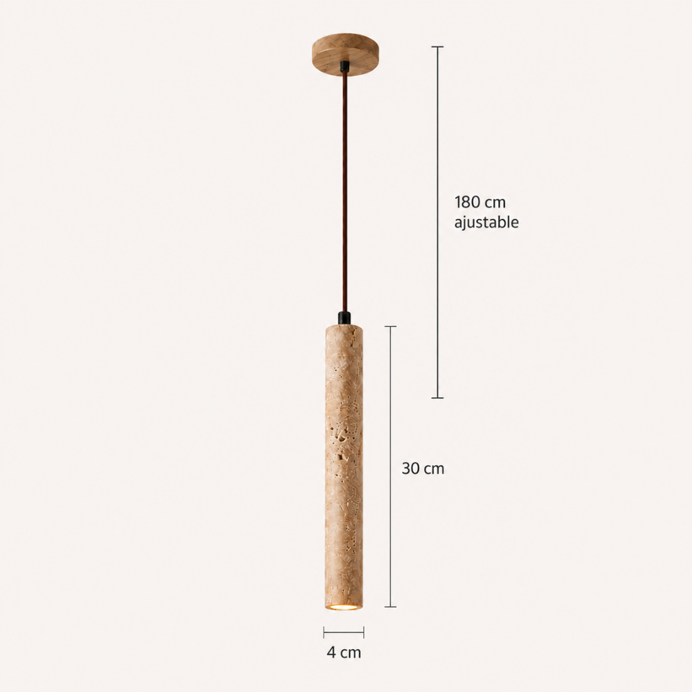 Suspension scandinave épuré en pierre de travertin | Narvik