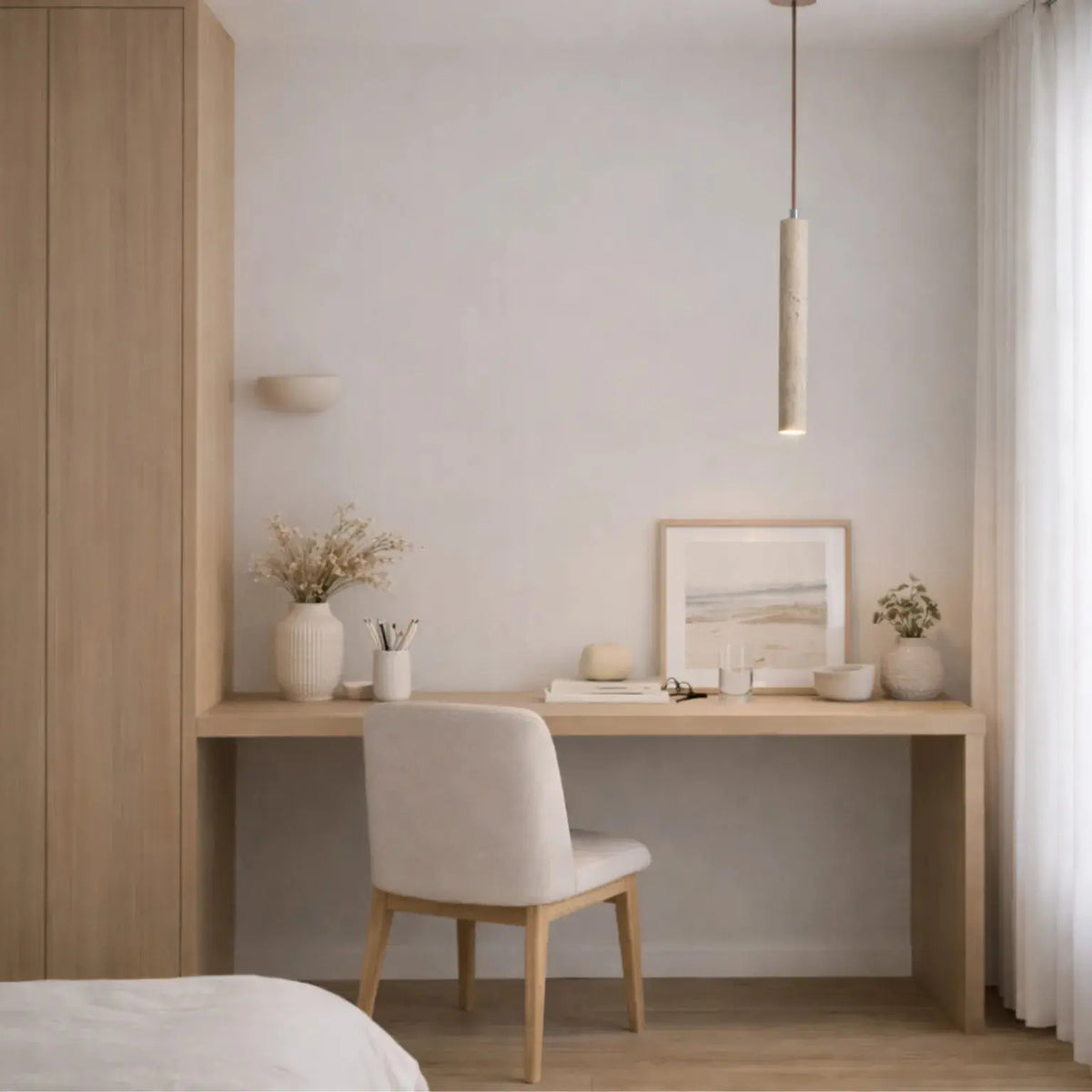 Suspension scandinave épuré en pierre de travertin | Narvik NORDSIA