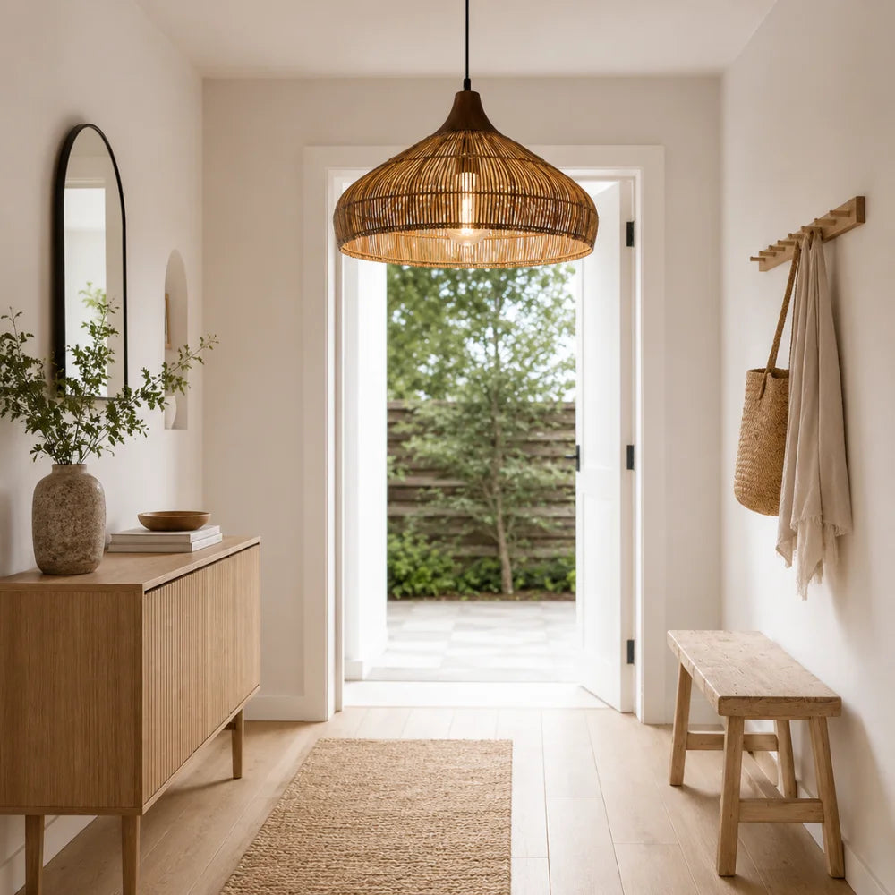 Suspension rotin naturel Ø 40 cm | Nella