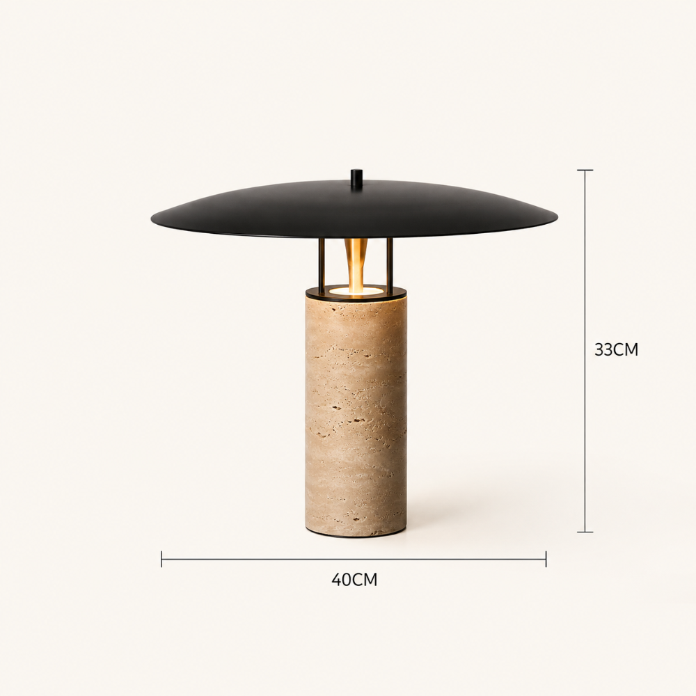 Lampe travertin naturel design moderne | Noma