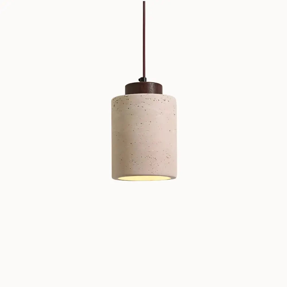 Suspension design moderne en pierre de travertin & bois | Lumi NORDSIA