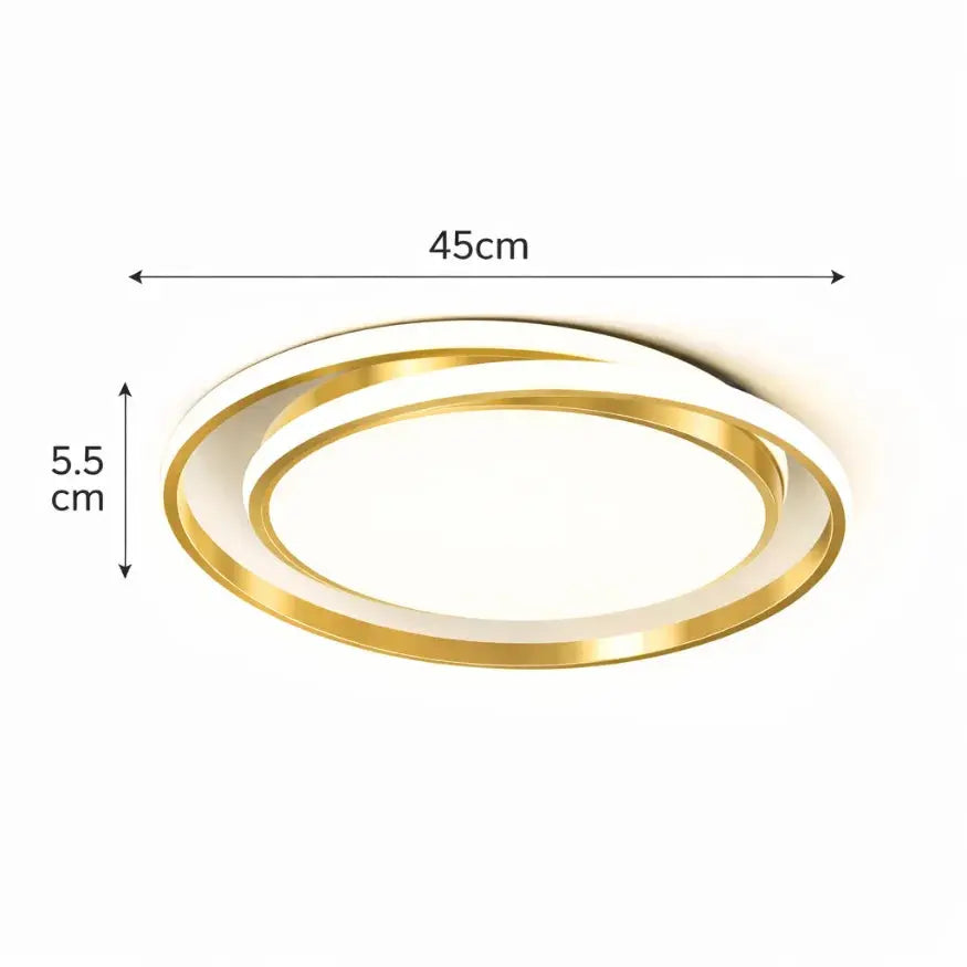 Plafonnier LED moderne circulaire doré | Noréa NORDSIA