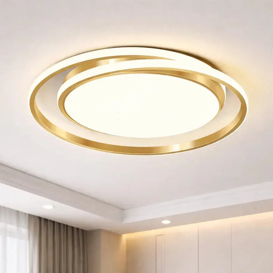 Plafonnier LED moderne circulaire doré | Noréa NORDSIA