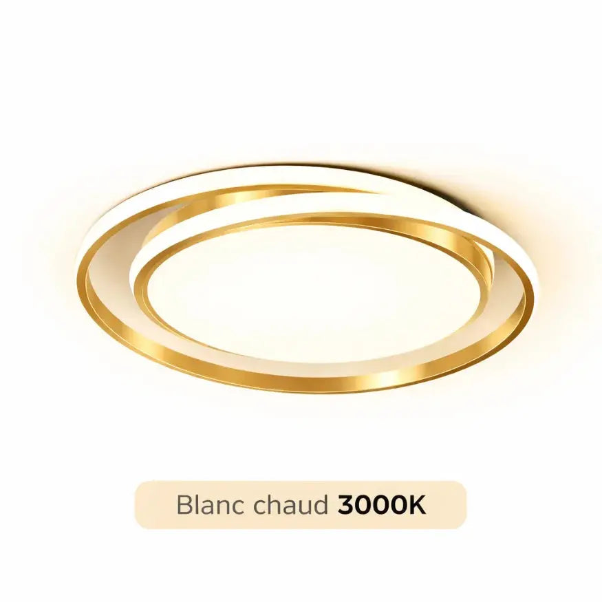 Plafonnier LED moderne circulaire doré | Noréa NORDSIA
