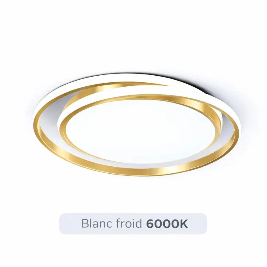 Plafonnier LED moderne circulaire doré | Noréa NORDSIA