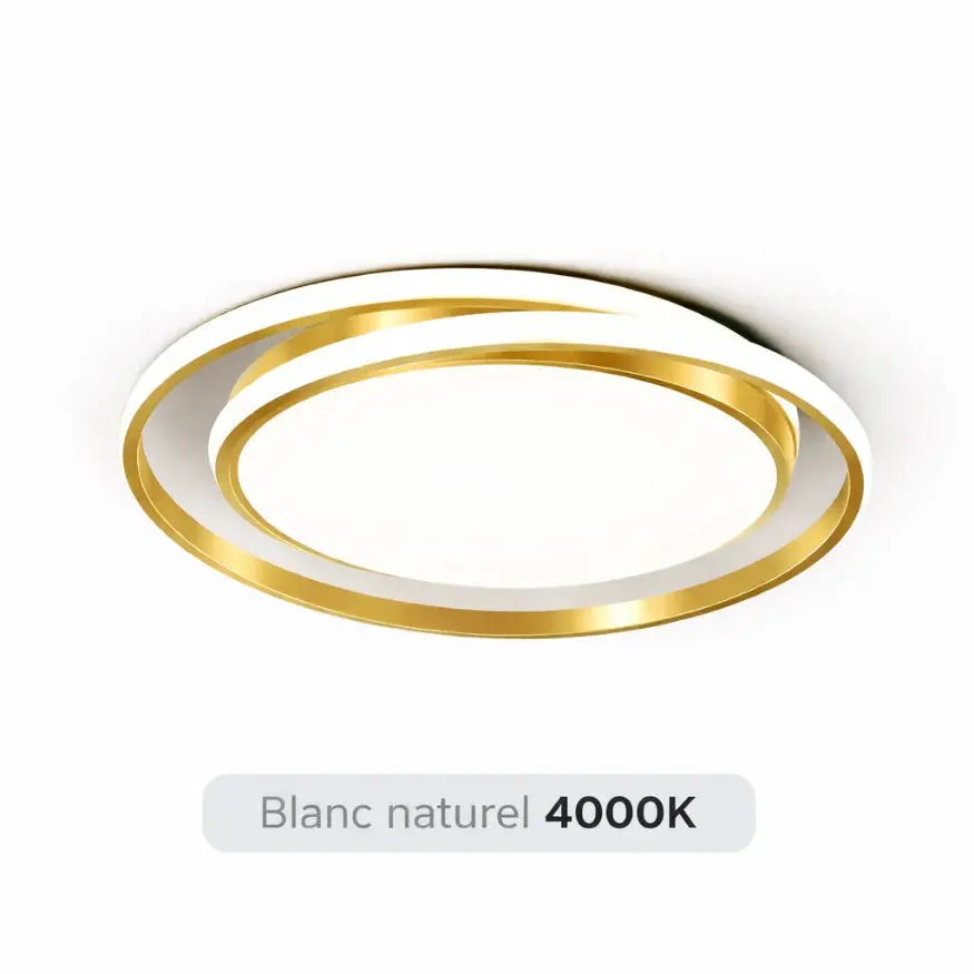 Plafonnier LED moderne circulaire doré | Noréa NORDSIA