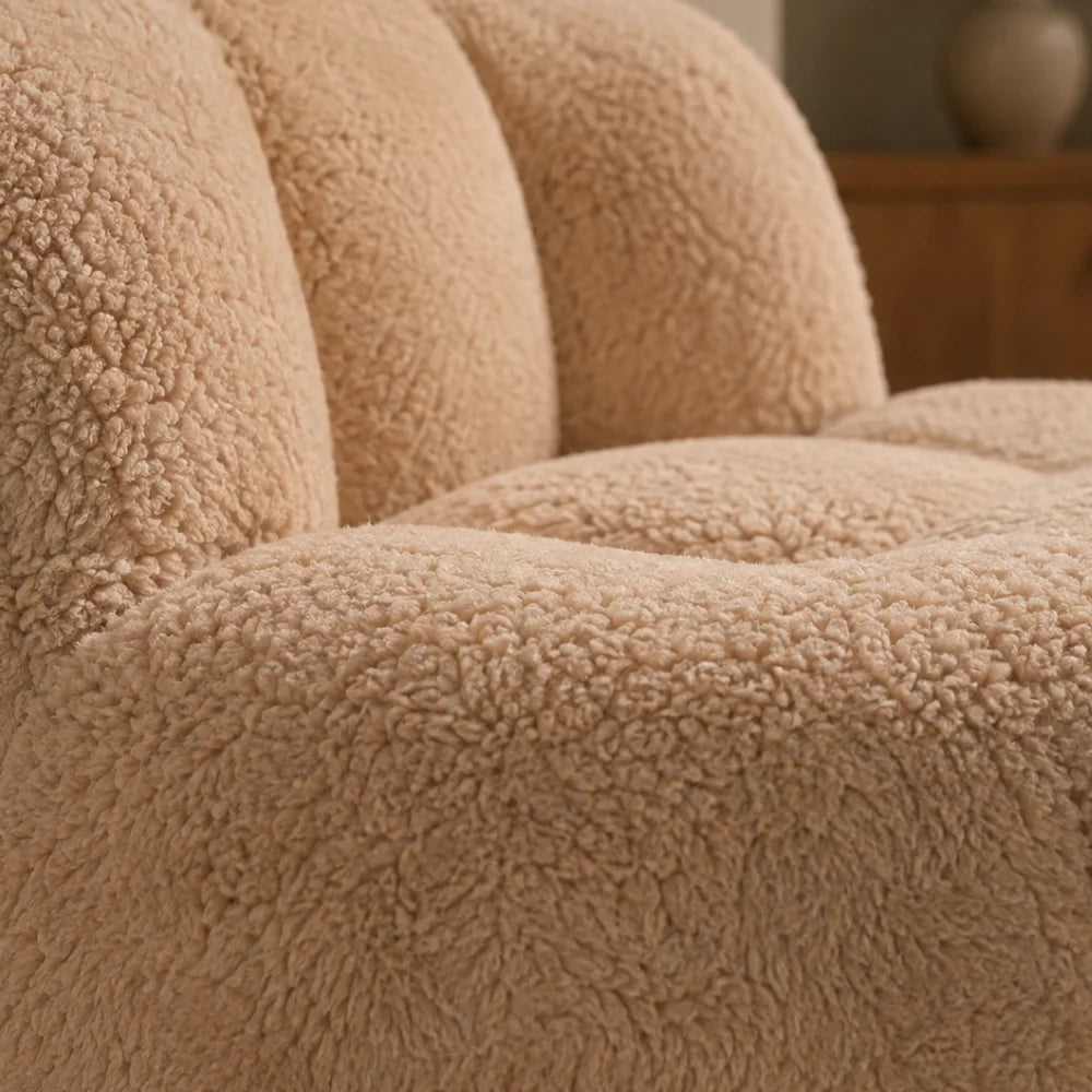 Pouf ergonomique cocon en tissu polaire | MÄLOR