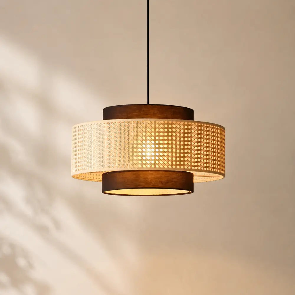 Suspension rotin naturel design nordique Ø 40 cm | Runa