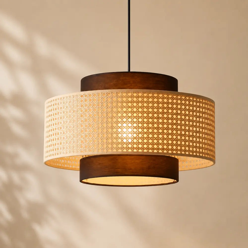 Suspension rotin naturel design nordique Ø 40 cm | Runa