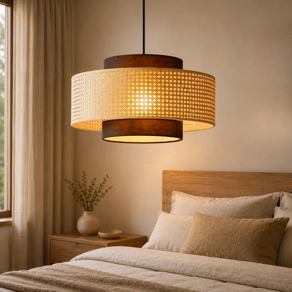 Suspension rotin naturel design nordique Ø 40 cm | Runa