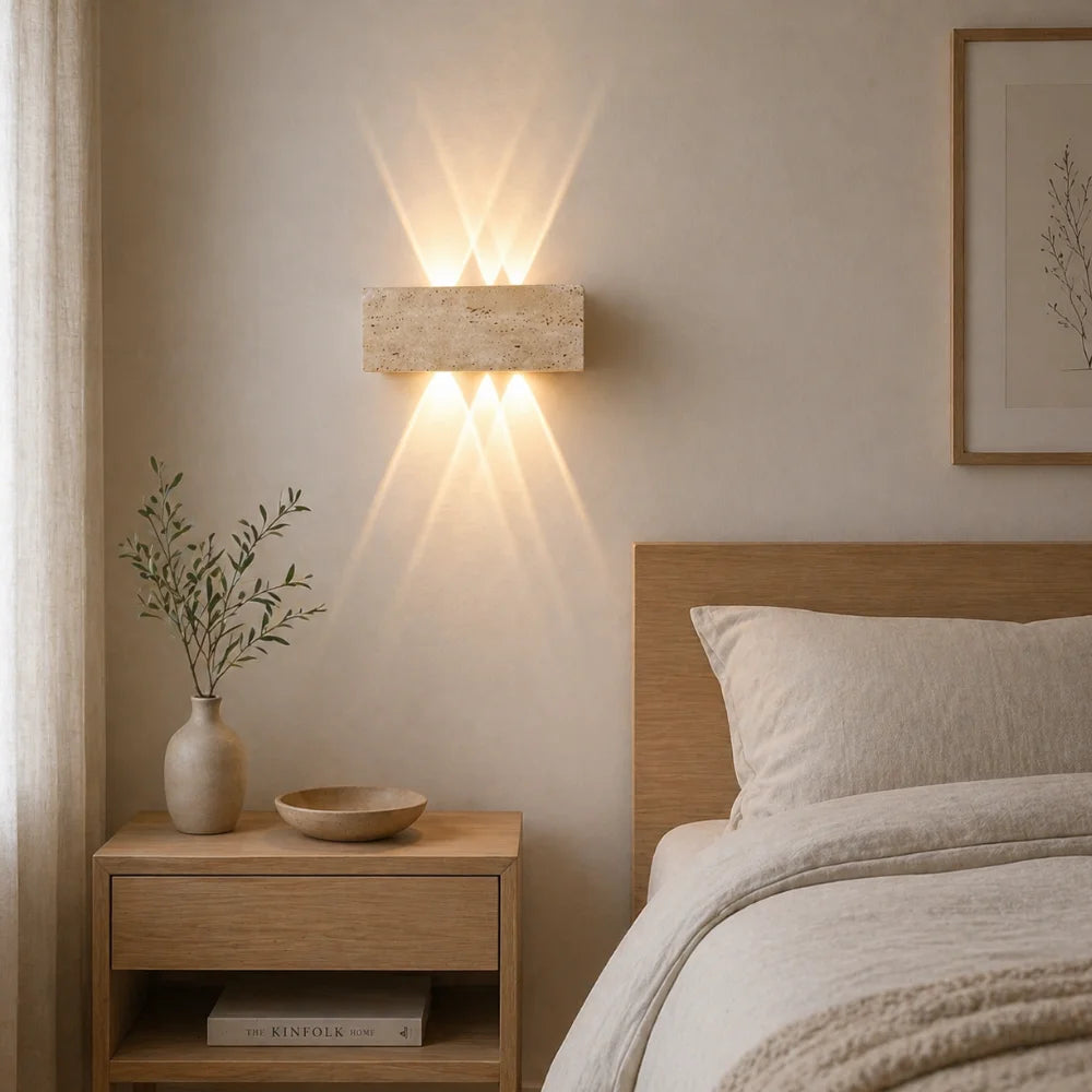 Applique murale Travertin design à LED | Sorell NORDSIA