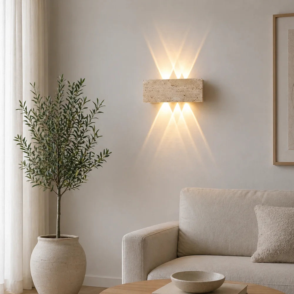 Applique murale Travertin design à LED | Sorell NORDSIA