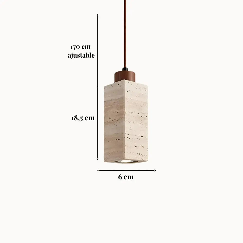 Suspension scandinave en travertin & bois | Koben NORDSIA