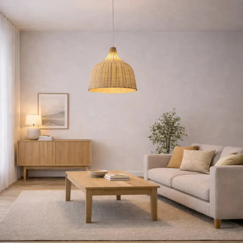 Suspension bambou naturel sculptural Ø 25 cm | Tindra NORDSIA