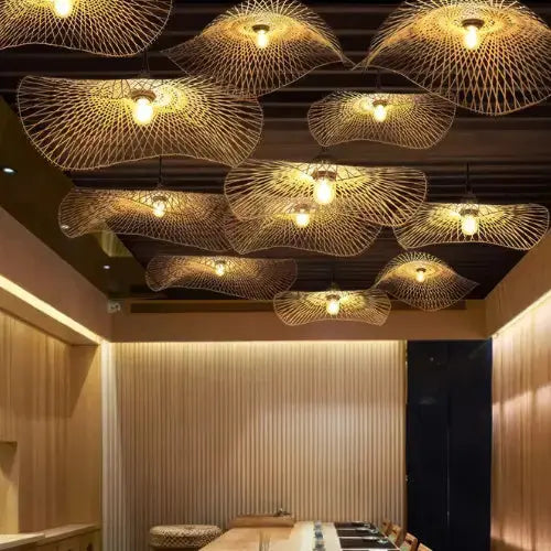 Suspension bambou design aérien Ø 35 cm | Vara NORDSIA